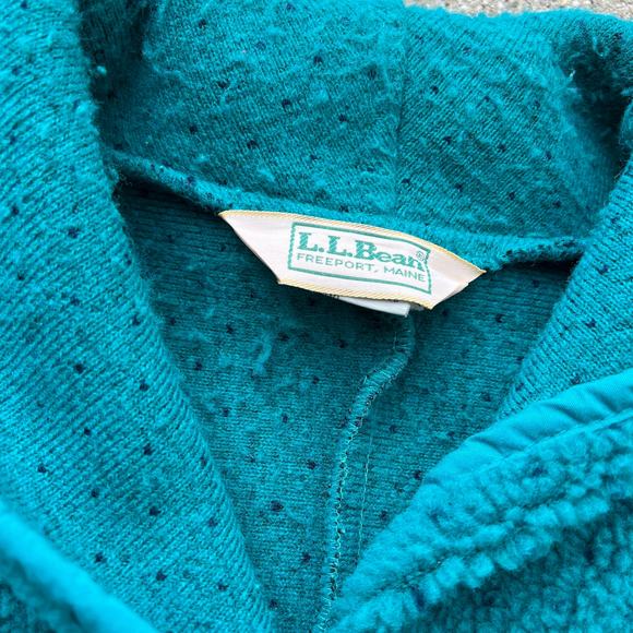 L.L. Bean Fuzzy Bomber Jacket Sz XL - Picture 5 of 6